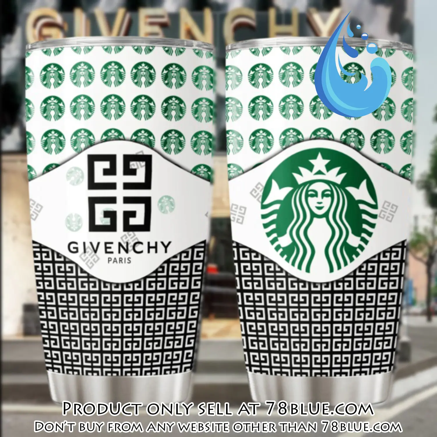 Givenchy starbuck stainless steel tumbler 20oz30oz 78b1140160